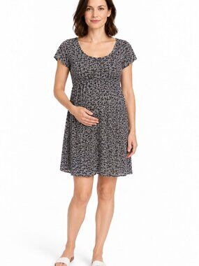 Old Navy Maternity Floral Short Sleeve Dress Size M